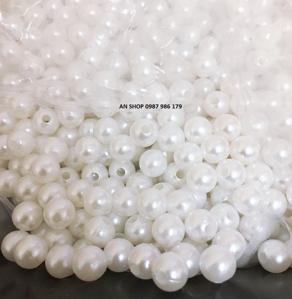 Hạt cườm 8mm nguyên liệu làm đồ handmade 100gr (Được trộn màu)