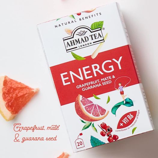 Trà thảo mộc Ahmad Organic Premium - ENERGY INFUSION (Năng lượng cuộc sống) (túi lọc có bao thiếc - 20 túi/hộp)