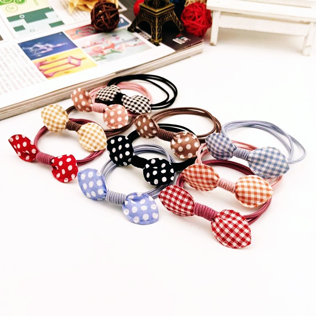 Set 4 Dây Cột Tóc Tiểu Thư Kiểu Hàn Quốc Siêu Xinh.