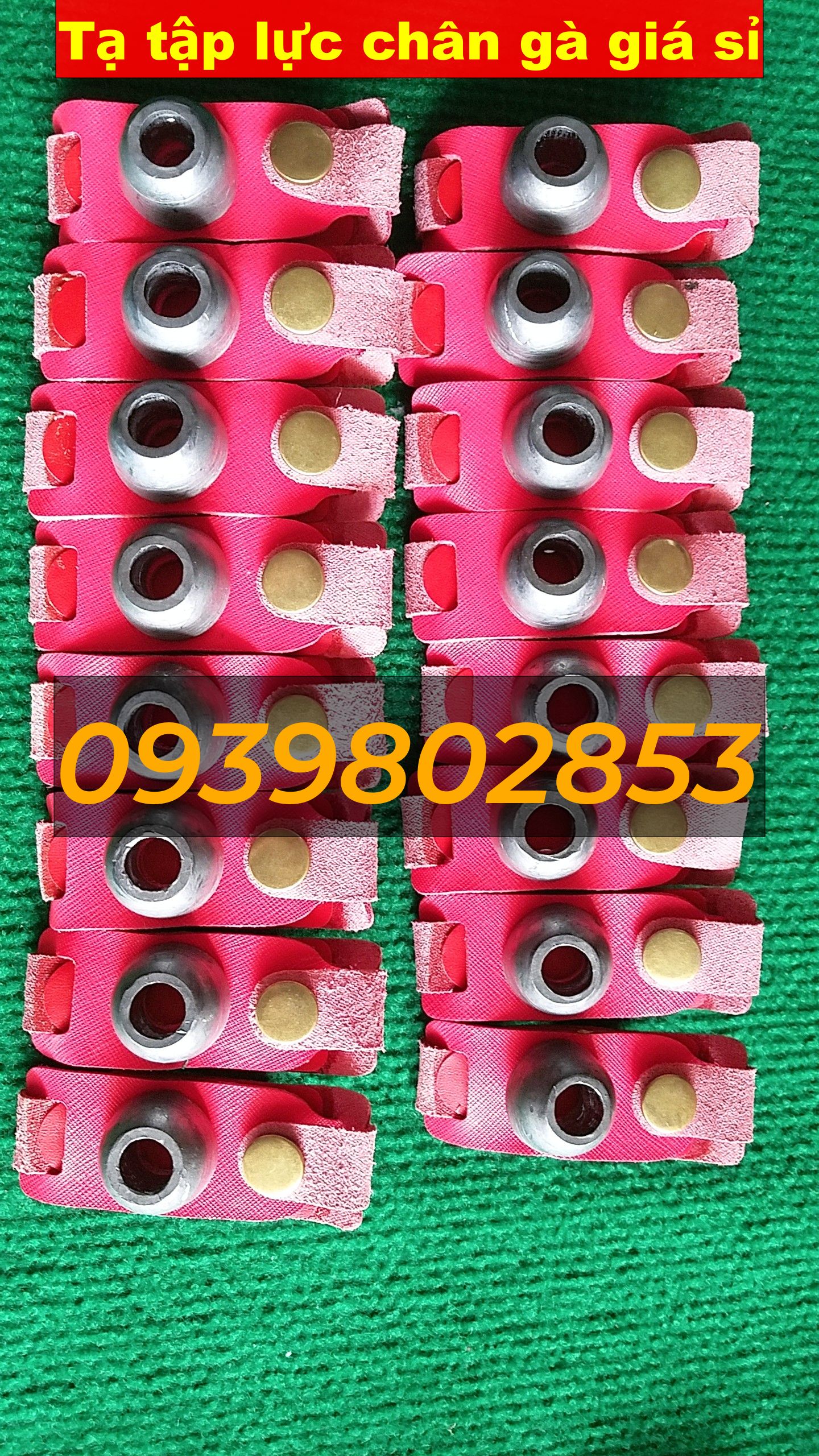 Tạ Chì Đeo Chân Bằng Da Cho Gà Đá - Bộ x 2 Cái