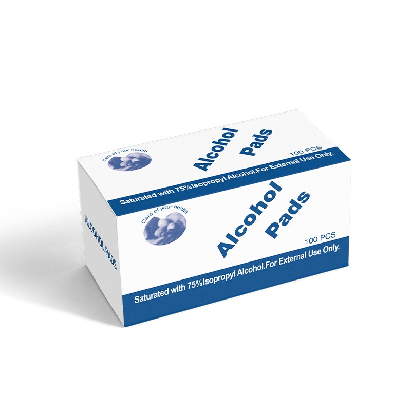 Hộp 50 giấy cồn alcohol pads | bông tẩm cồn nailbox | giấy lau móng tay