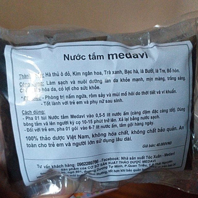 Nước Tắm Thảo Dược Medavi (Bịch 5 Gói)