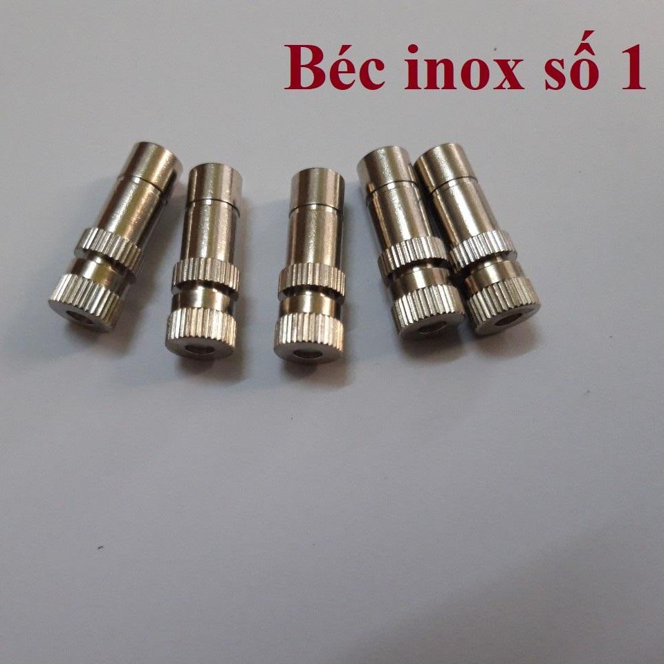 Set 5 cái béc phun sương đồng mạ niken gài nhanh 8mm số 1, 2, 3, số 4 hoặc số 8