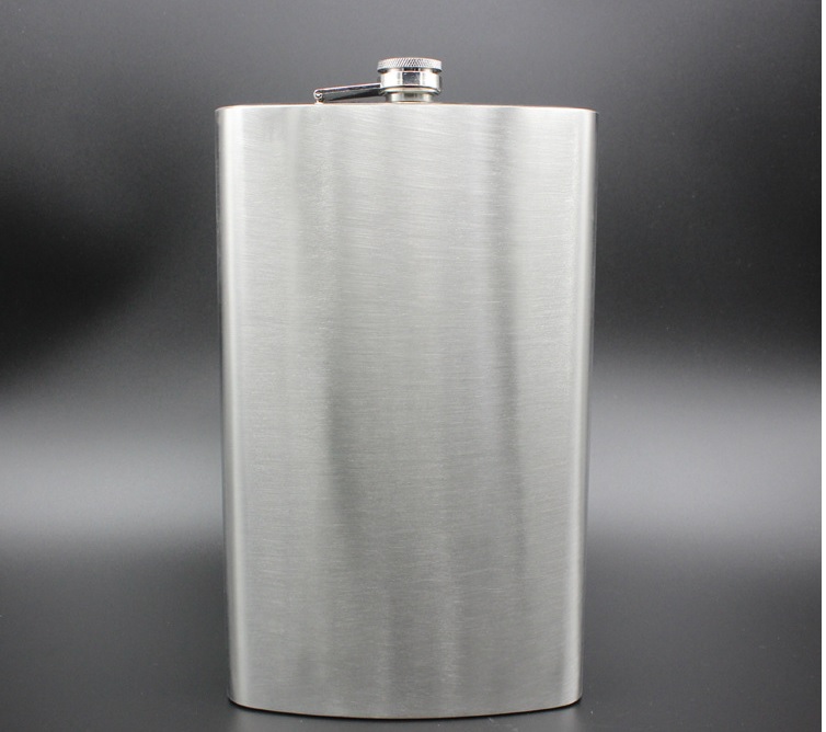 Bình inox đựng rươu 2L bao da cá tính không logo