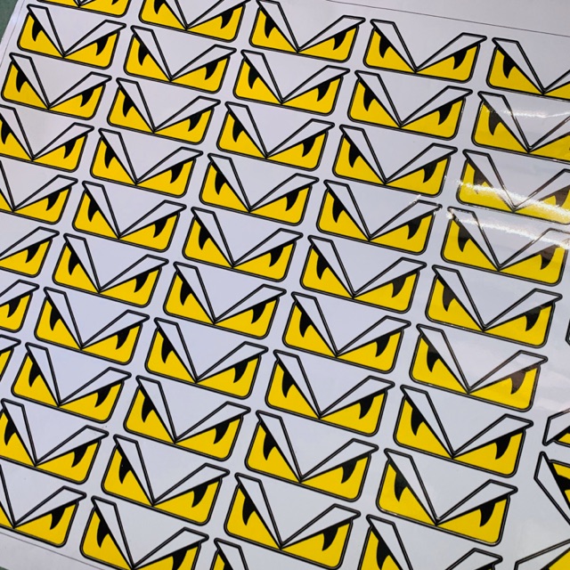 Logo 1 Cặp Mắt Fendi Lớn ( 1 Tem ) - Giá Rẻ - Chất Lượng - Tem 3 Lớp - Không Phai Màu