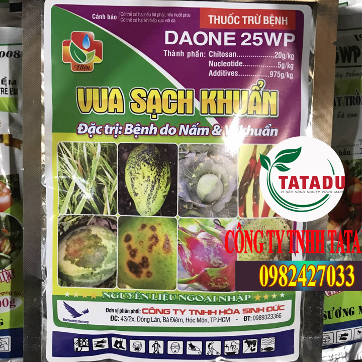 Vua sạch khuẩn daone 25wp - đặc trị bệnh do nấm và vi khuẩn gây hại cho cây trồng