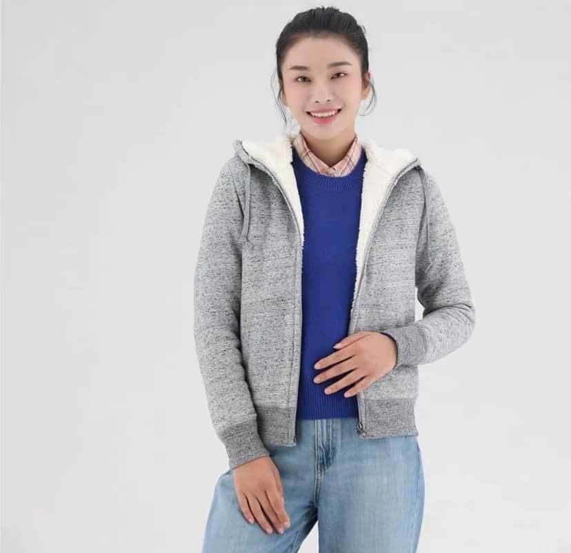 [Auth Uniqlo] Áo Khoác Nỉ Lót Lông Cừu Nữ - Tag Nhât