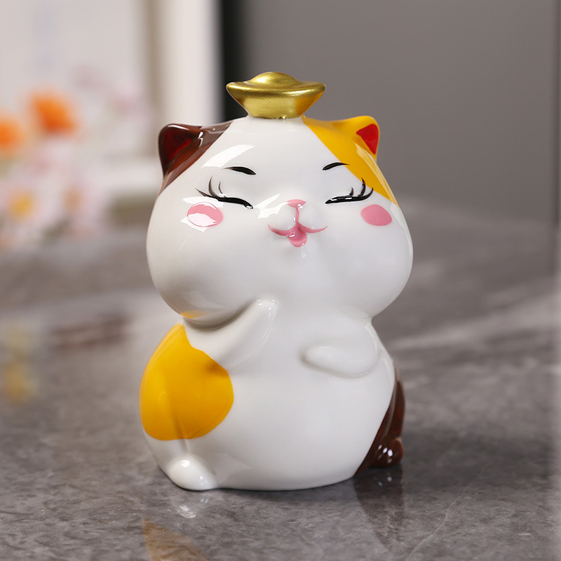 Mô hình Mèo Gốm Sứ Trang Trí