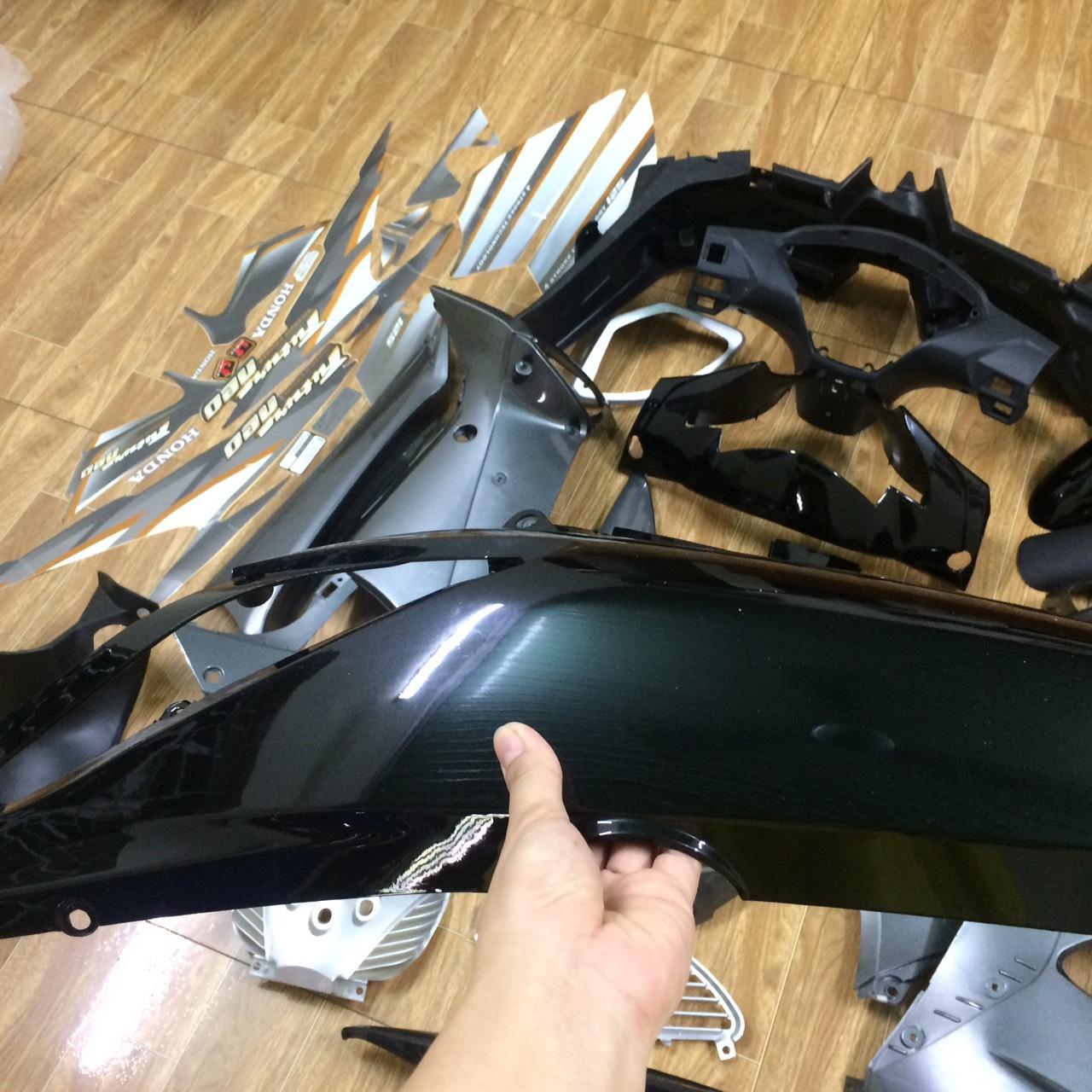 (Tặng Tem ) Bộ Vỏ Nhựa - Dàn áo xe Future Neo - future 125 màu Đen  - nhựa Trắng  cao cấp LOẠI ĐẸP