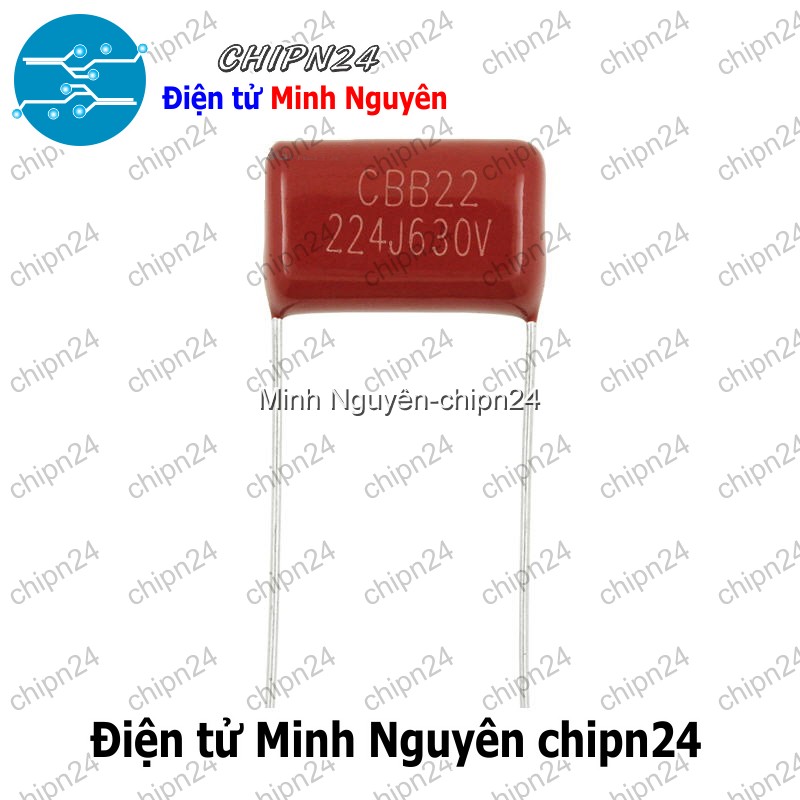 [3 con] (F232) Tụ CBB 630V 224J P=15mm (224 0.22uF) - HH004632