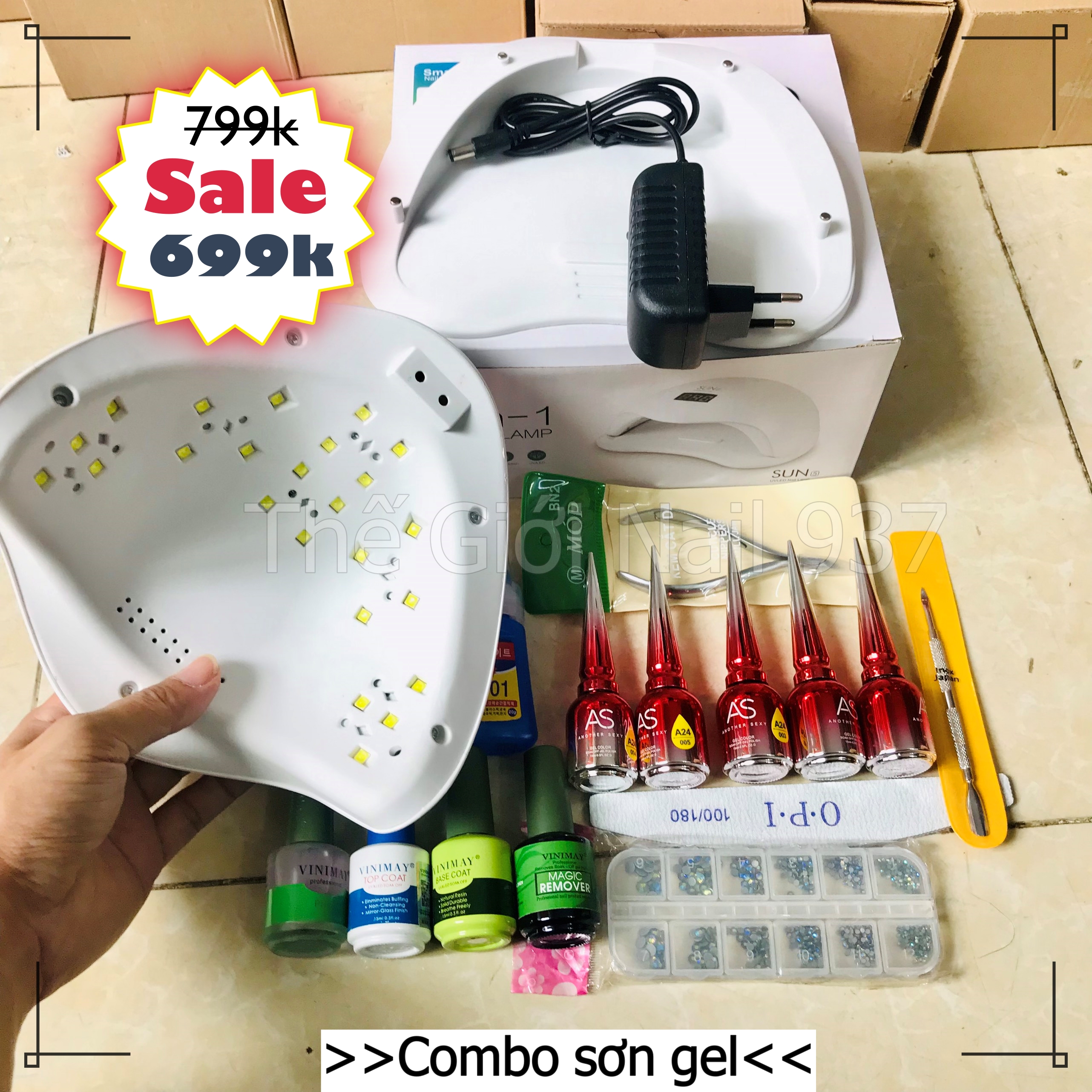 Combo đồ làm nail cơ bản 699k (Combo làm sơn gel cho người mới) - Mini Nails