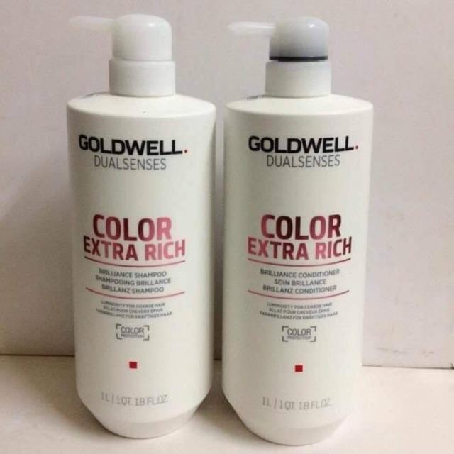 [HCM]Dầu gội xả siêu dưỡng màu GOLDWELL DUALSENSES COLOR EXTRA RICH 1000mlx2
