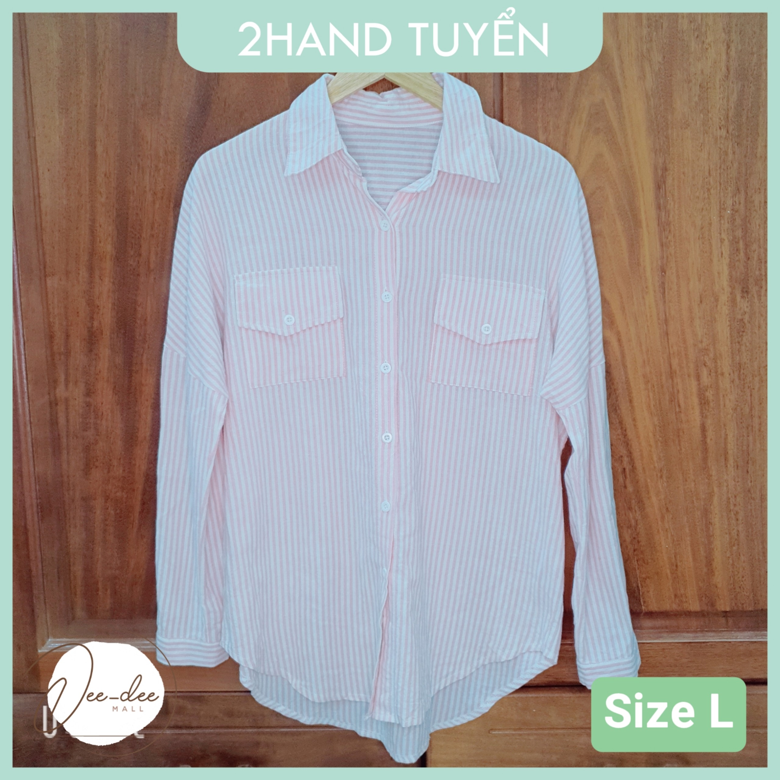 [2Hand] Áo sơ mi xô Hàn Quốc