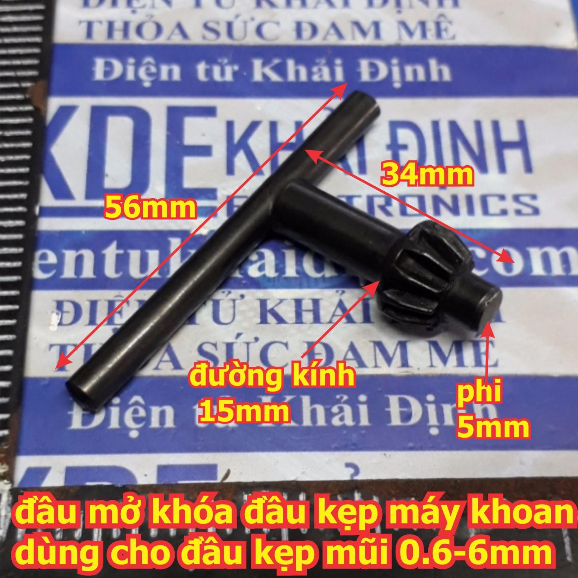 1 cái Đầu mở, tay vặn đầu giữ mũi khoan của máy khoan, đầu mở khóa máy khoan loại 0.6-6mm kde5789