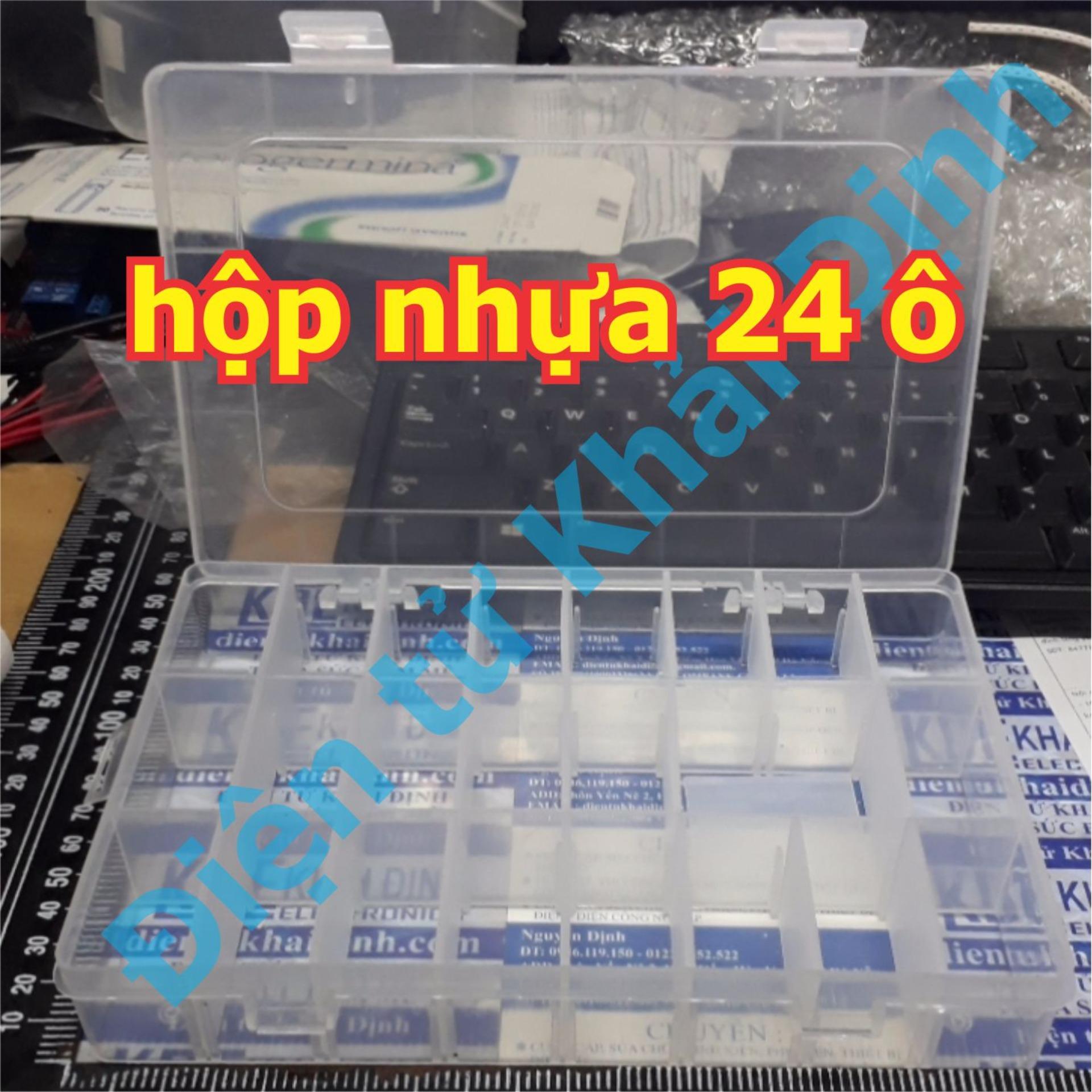 hộp nhựa đựng linh kiện, ốc vít…24 ô 35x130x200mm /192x133x22mm kde5252