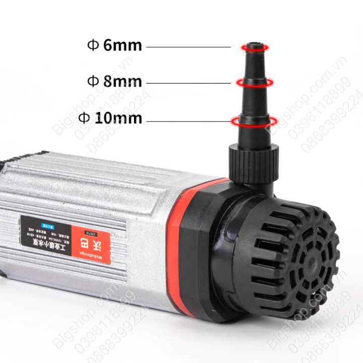 Máy bơm chìm mini 12V kèm adapter 220V/12V-3A