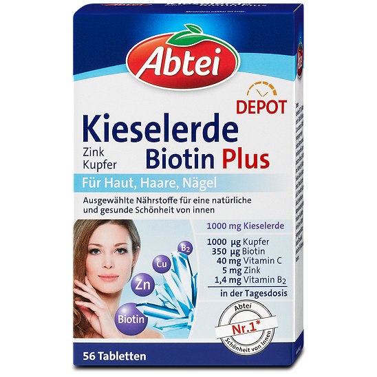 Viên uống Abtei Kieselerde Botin Plus Đức - CHỐNG RỤNG TÓC 56 viên .