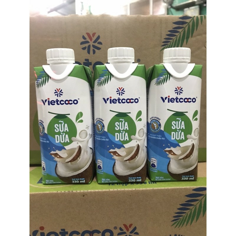 Sữa Dừa Nguyên Chất UHT Hộp 330ml VietCoCo