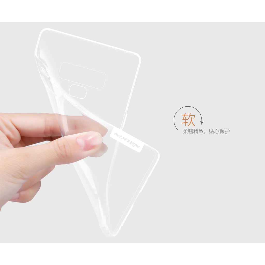 Ốp lưng silicon Nillkin Samsung Note 9 (trong suốt)123123