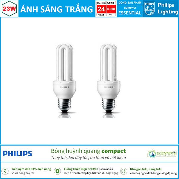 Bóng đèn compact philips essential 23w cdl e27