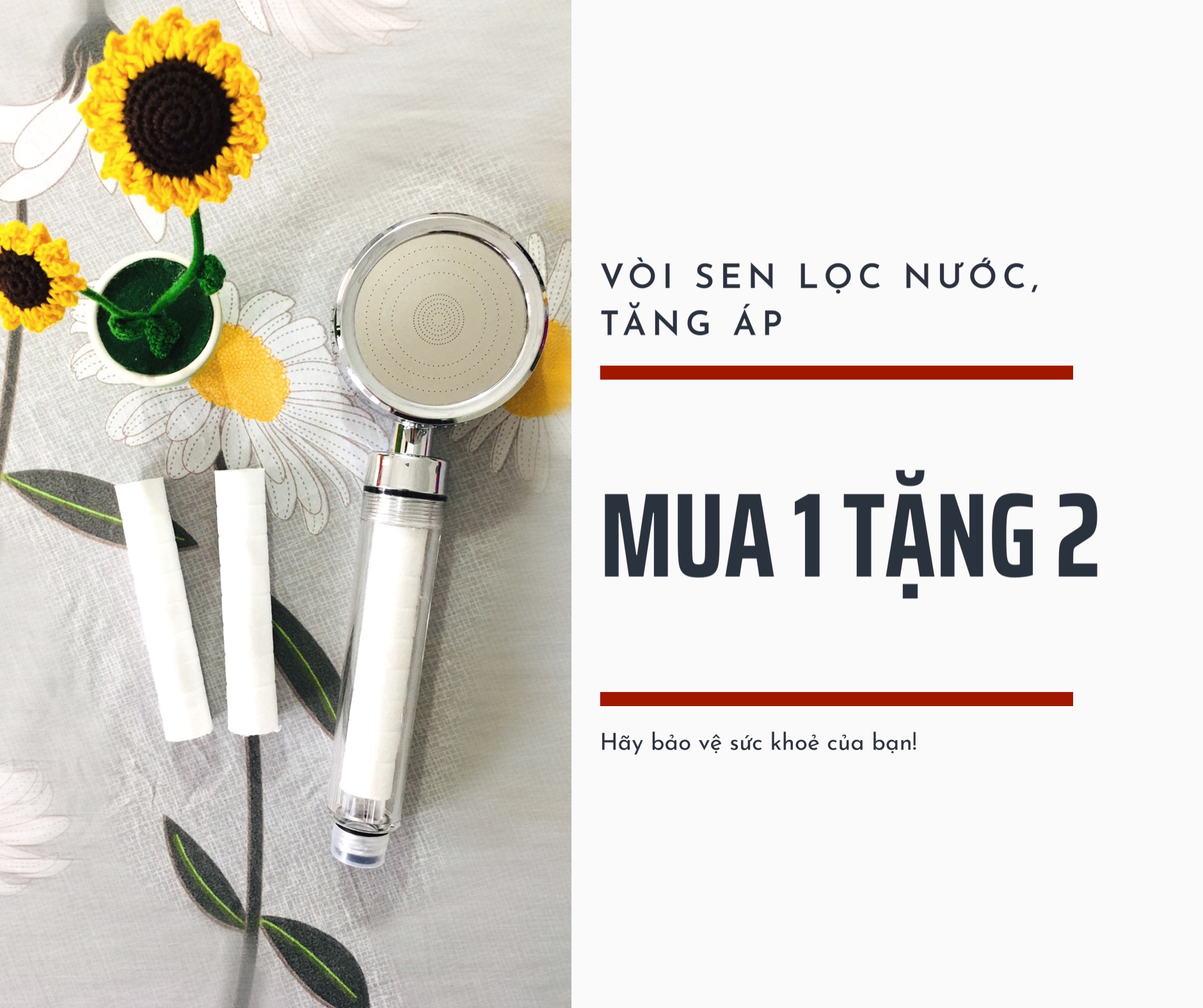 Vòi sen lọc nước clean aqua