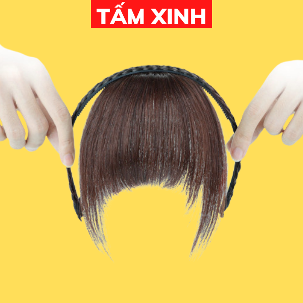 Bờm mái thưa giả nữ đẹp làm từ tóc thật - BỜM MÁI THẬT