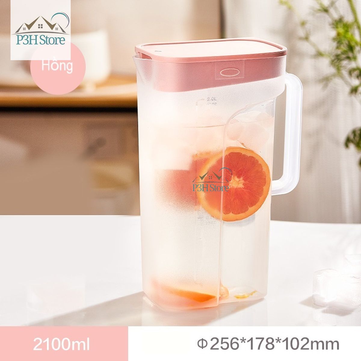 Bình đựng nước LocknLock One Handed Jug dung tích 2.1L HAP818 có tay cầm chắc chắn dung tích lớn