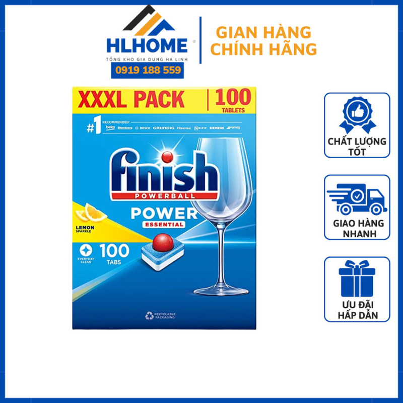 Bột Rửa Chén Bát Hương Chanh Finish Classic (Chai 1 kg)