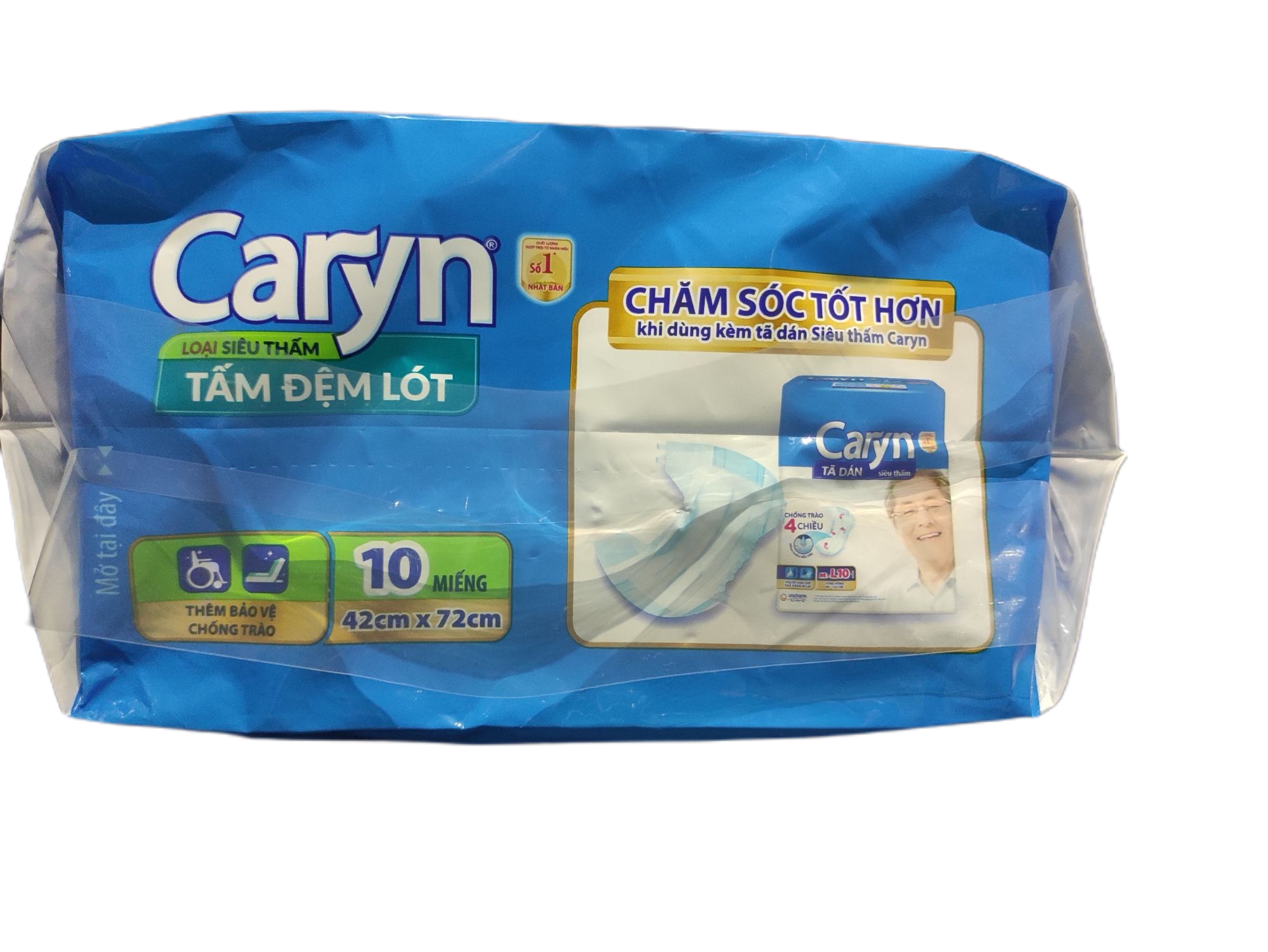 Tấm đệm lót Caryn L10 (Size: 42cm x 72cm; 10 miếng).