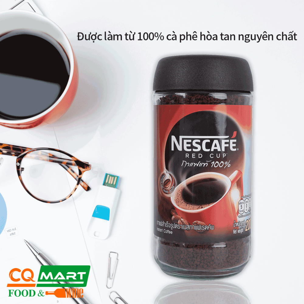 Cà Phê Hòa Tan Nescafe Red Cup - Hũ Thủy Tinh 200g