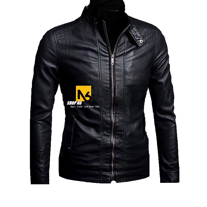 [HCM]Áo Khoác Da Nam Đen Rev Leather - B21