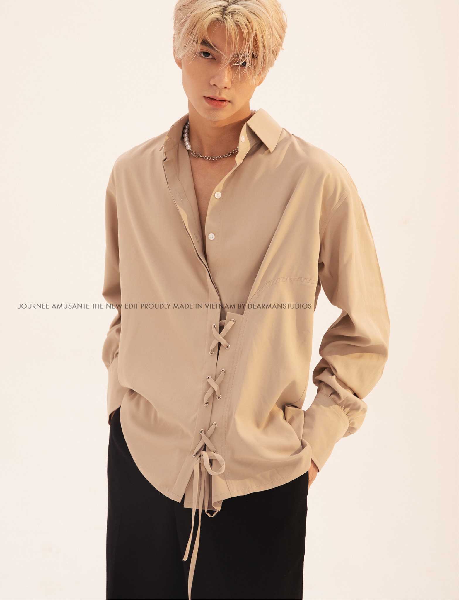 ÁO SƠ MI RÚT DÂY -  SHORELINE SHIRT - DEARMAN