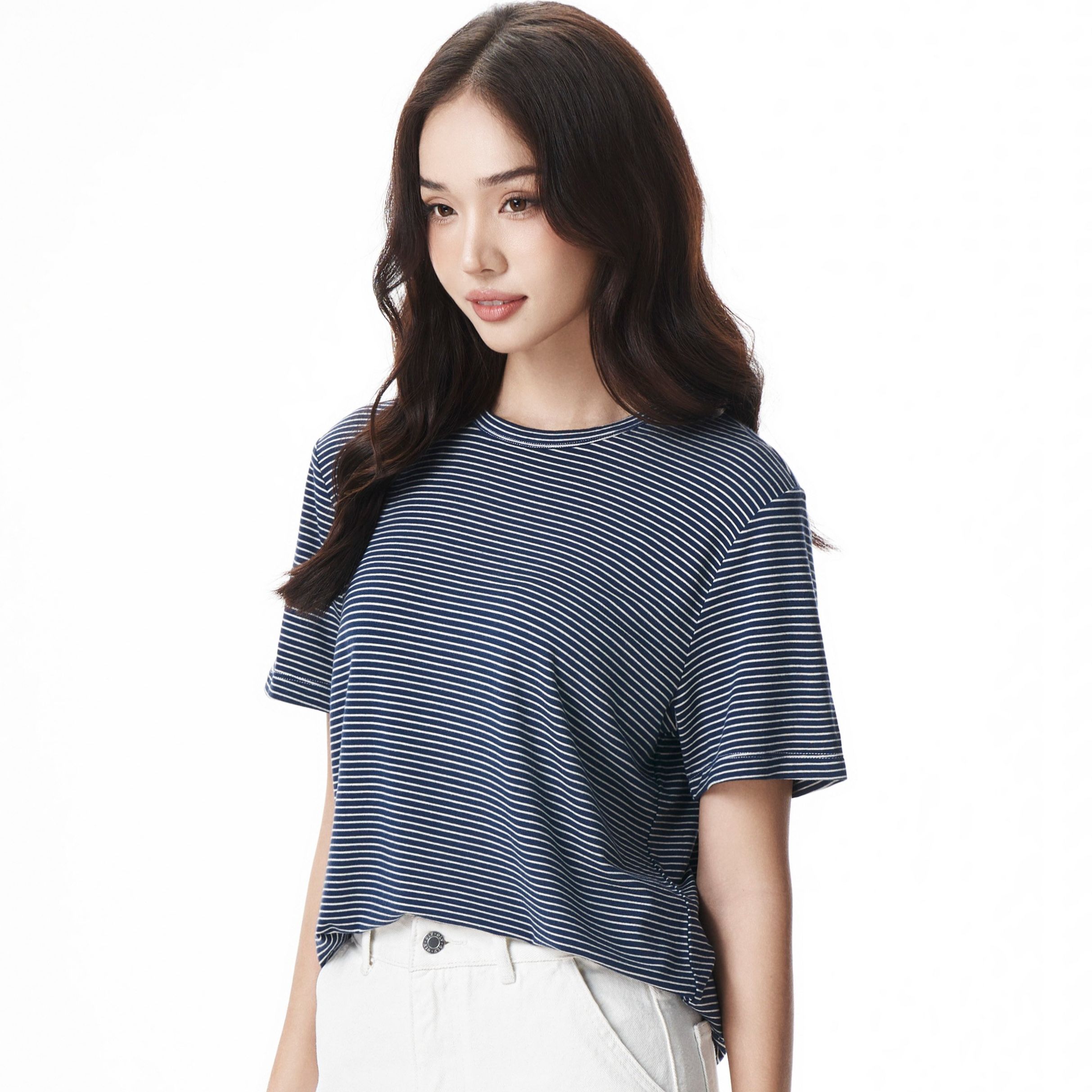 Voucher siêu sale 15% OLV - Áo thun Stephanie Basic T Shirt