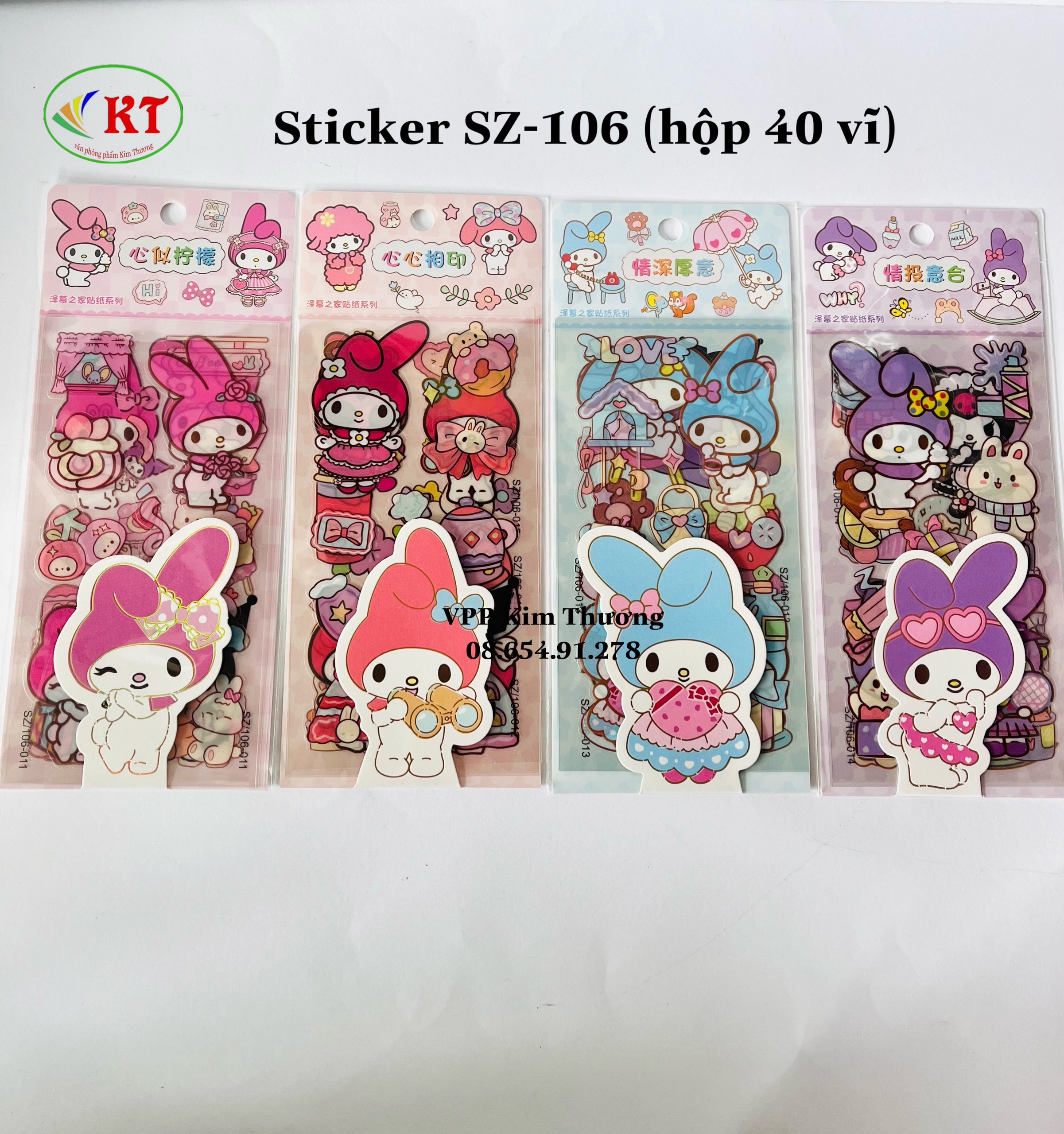 Combo 4 xấp sticker trong trang trí SZ-106