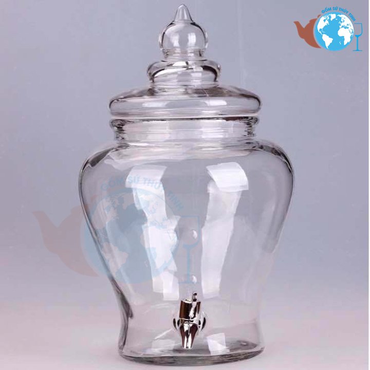 [HCM]Bình ngâm rượu thủy tinh hồ lô 6 lít chuẩn bình HỒ LÔ kiểu dáng đẹp có vòi chiết rót - thiết kế vanxi cao cấp bình sâm không bị bay mùi sang trọng