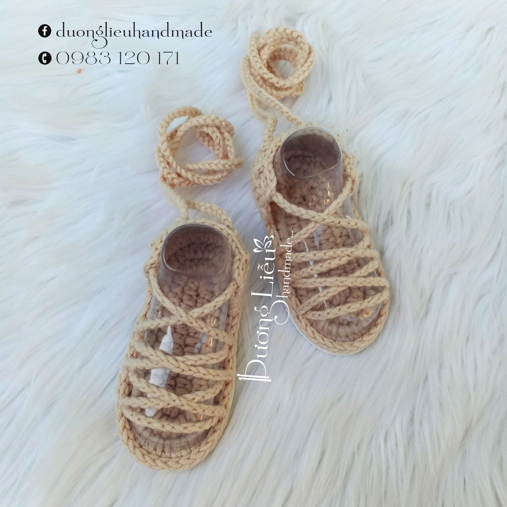 Giày Sandal Cột Dây Dễ Thương Cho Bé Gái