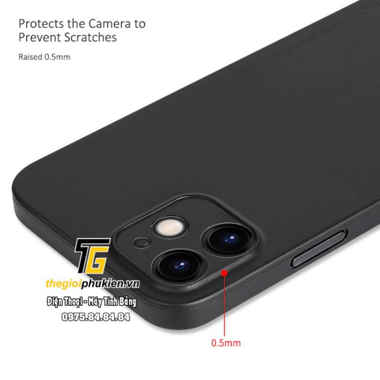 Ốp lưng lụa siêu mỏng 0.3mm iPhone 12, 12 Mini chính hãng Memumi