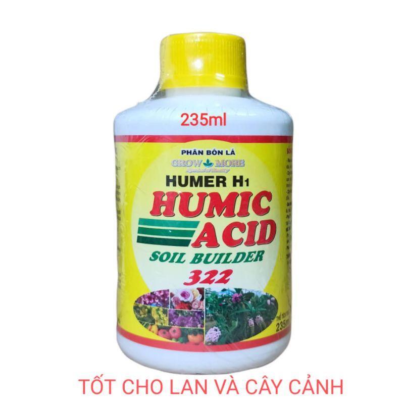 Growmore Axit Humic 322 chai 235ml dạng lỏng 322 kích rễ và chống ngộ độc hữu cơ cho cây Grow More