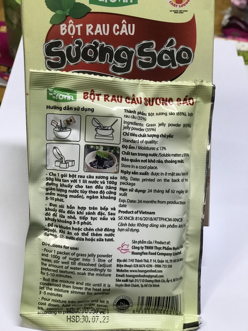 Bột Rau Câu Sương Sáo (Hộp 5 gói (50g/gói))