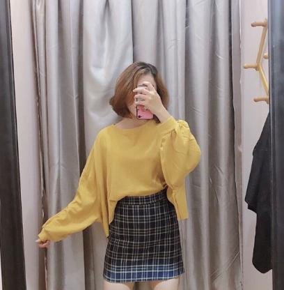 Áo croptop tay phồng siêu hot