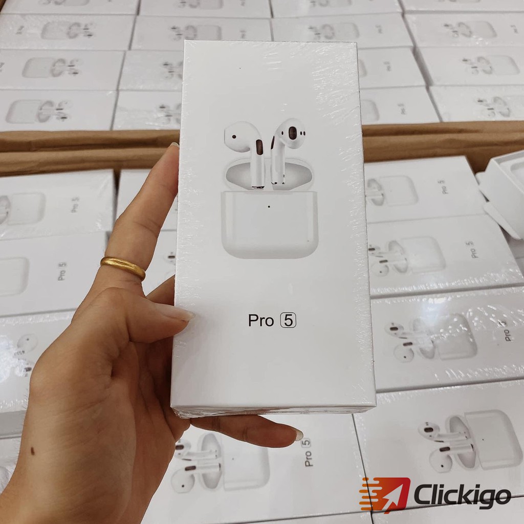 [FULL BOX] Tai nghe Bluetooth Pro 5 TWS thiết kế nhét trong mini dành cho điện thoại Android iPhone