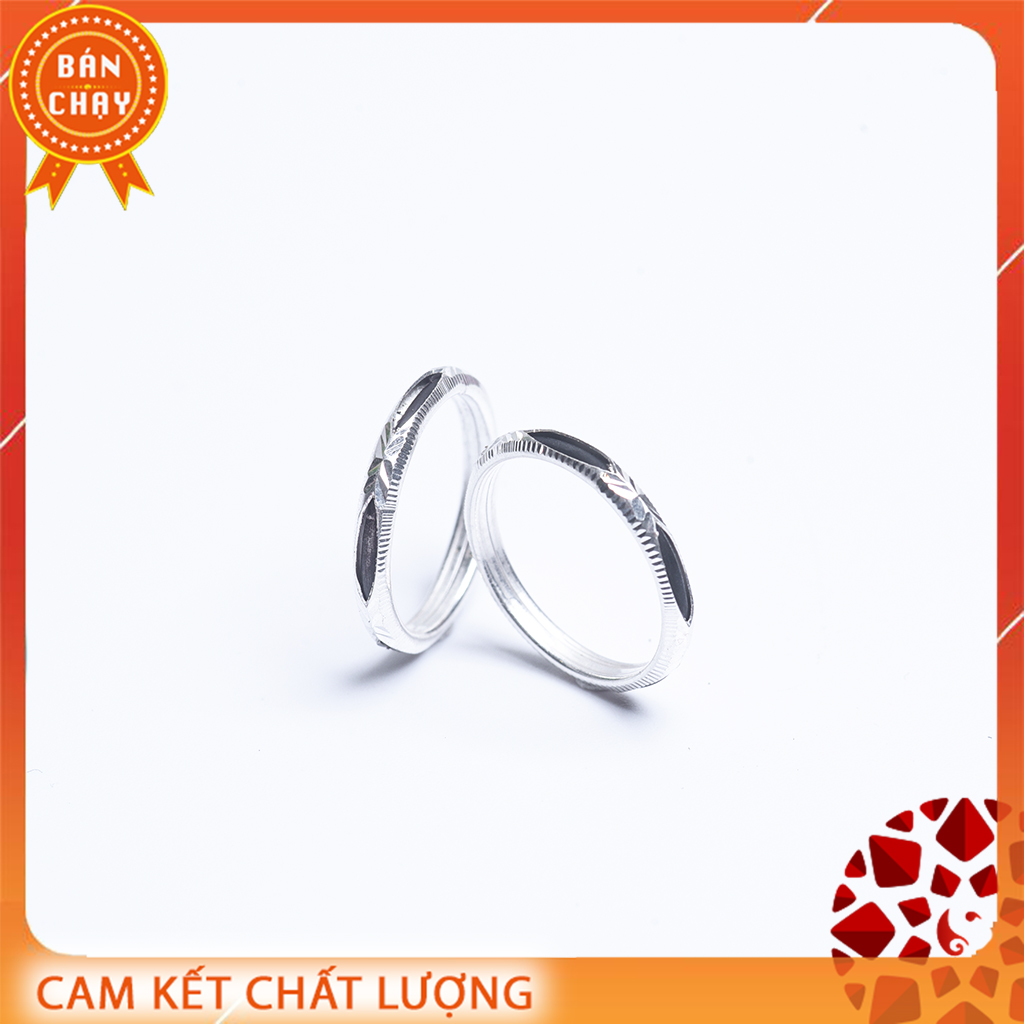 [HCM]Nhẫn bạc lông voi nhân tạo may mắn chất lượng cao- Kiểu nhẫn đơn loại 1 | Bạc Ta nhiều bạc cứng cáp không móp méo | Chính hãng VietGemstones