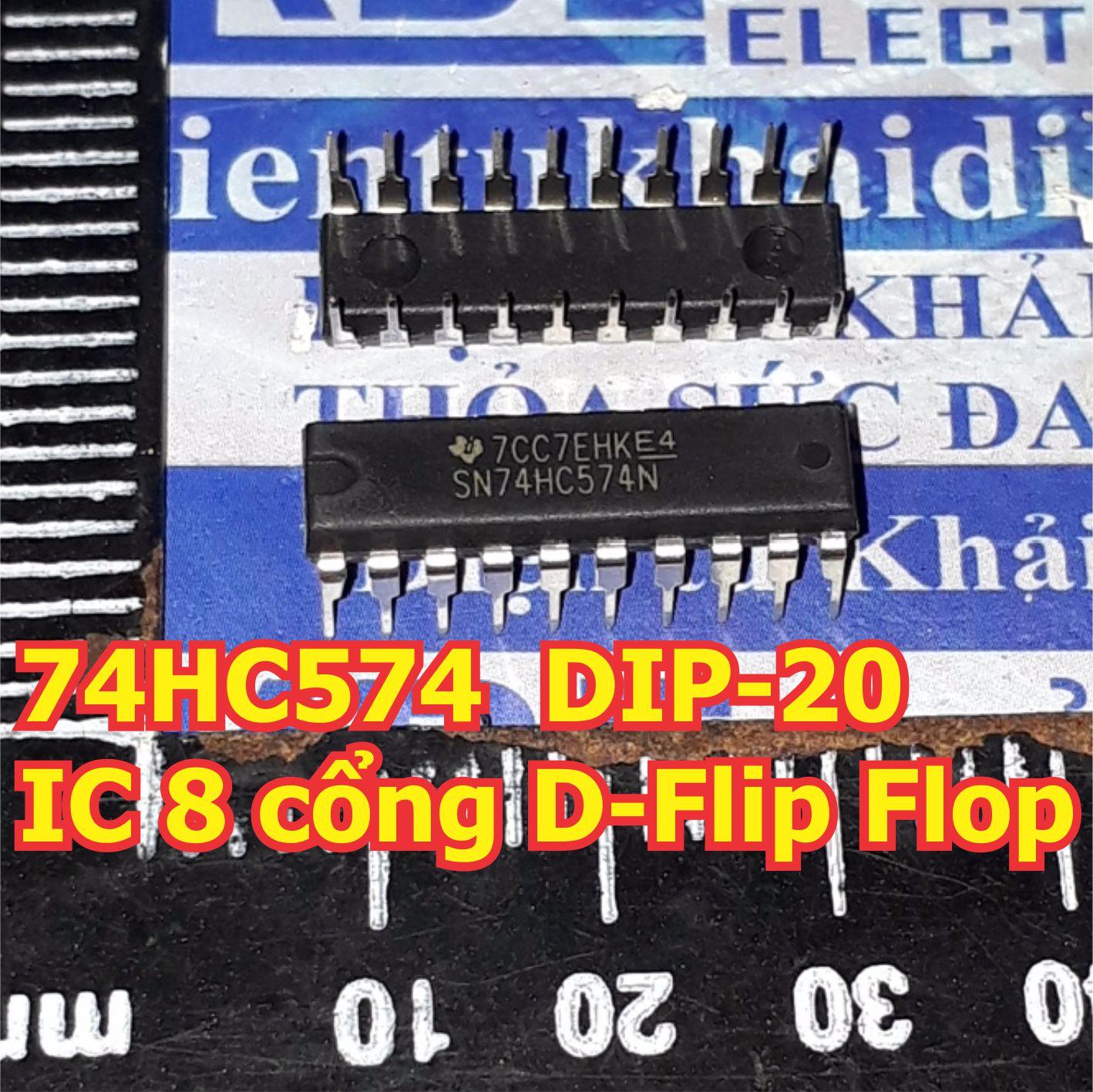 3 con 74hc574 dip-20 ic 8 cổng d flip flop kde1353