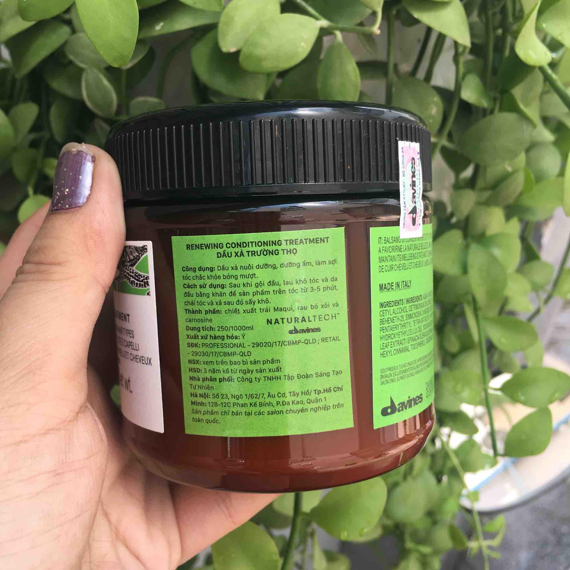[HCM]DẦU XẢ TRƯỜNG THỌ DAVINES RENEWING Ý 250ml