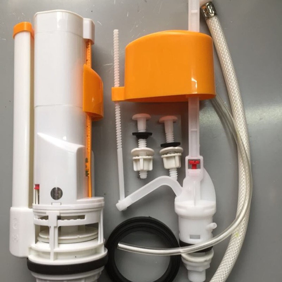 Bộ ruột thay thế cho bồn cầu 2 nút nhấn, cọc xả cao 26cm