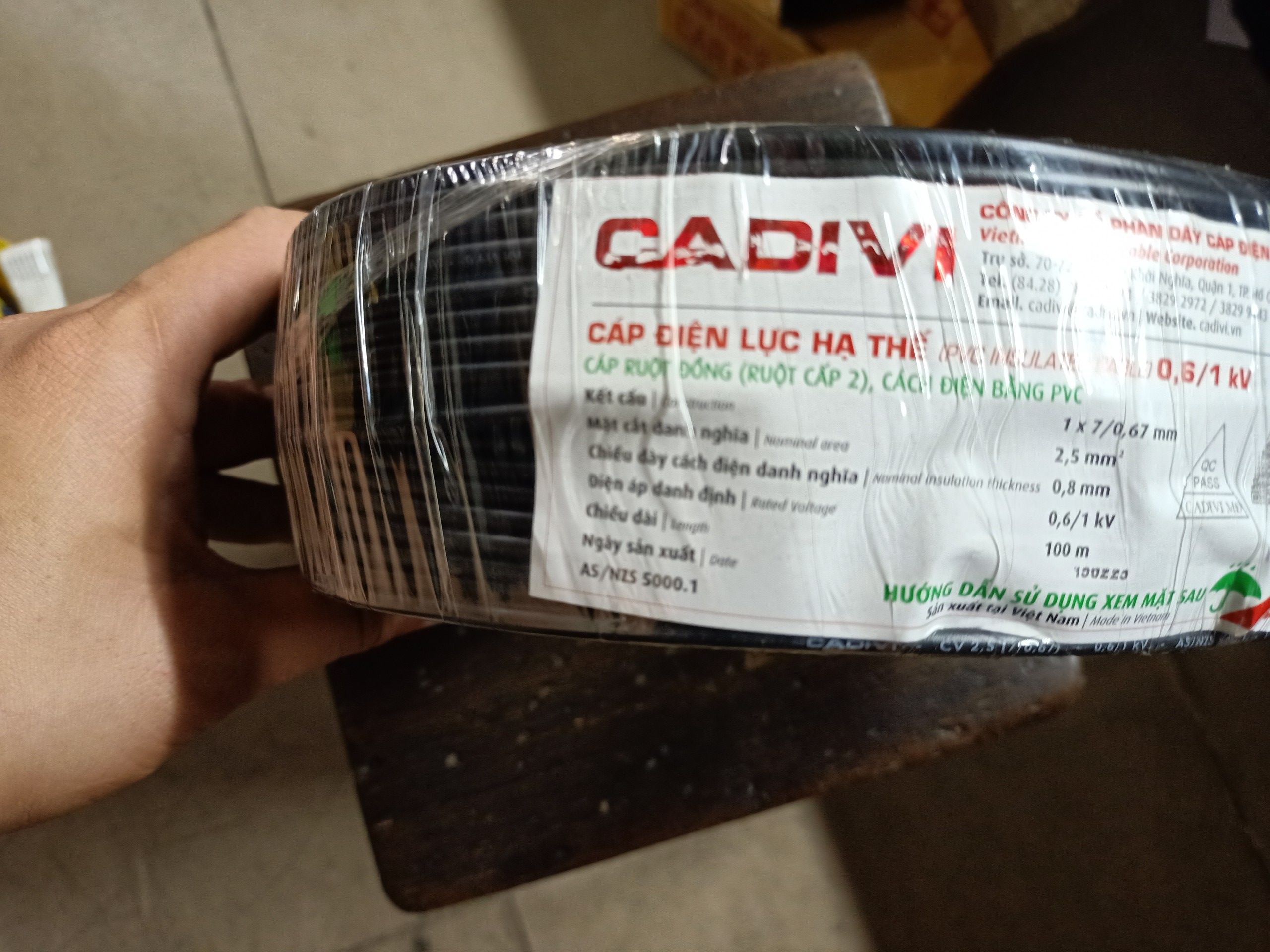 DÂY CÁP ĐIỆN CADIVI 2.5
