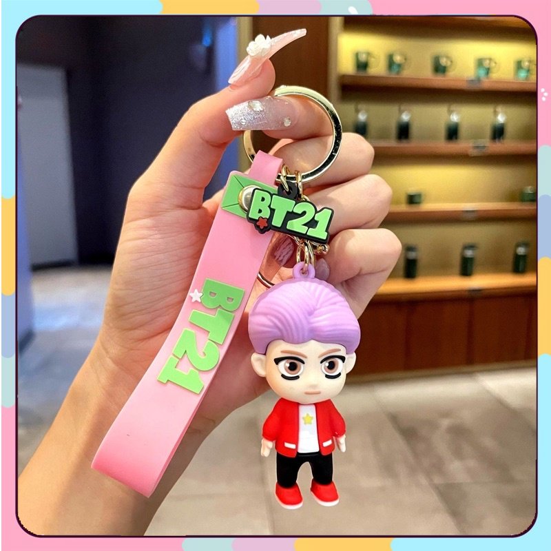 Móc khoá BTS nhóm nhạc Hàn Quốc thần tượng siêu hot móc treo chìa khóa xe máy ô tô