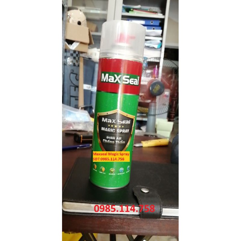Maxseal Magic Spray Bình Xịt Siêu Chống Thấm Đa Năng NHẬT BẢN - Trám Vá Vết Nứt - Chống Dột Tường, Trần, Mái [Đủ 03 Màu]