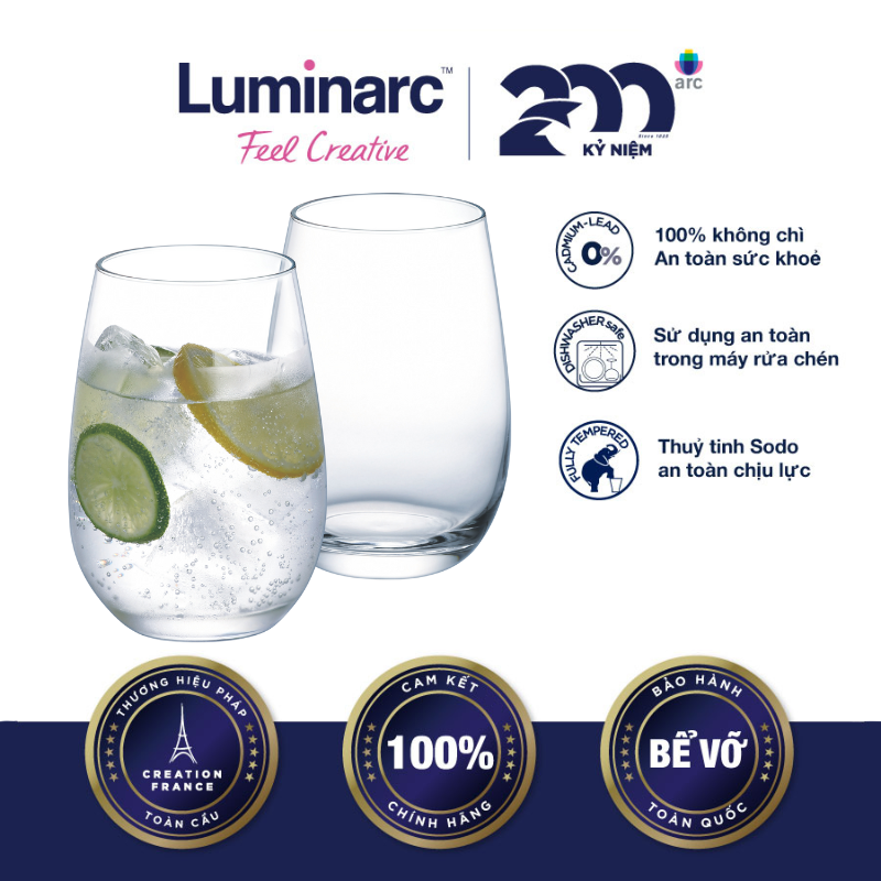 Bộ 6 Ly Thuỷ Tinh Luminarc Maine