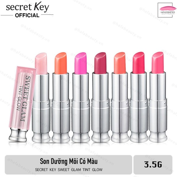 Son dưỡng Secret Key Sweet Glam Tint Glow 3.5g #Chic Burgandy _ Secret Key Chính Hãng nhập khẩu